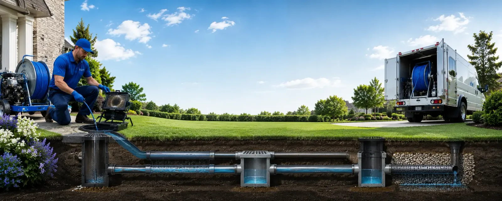 Outdoor drain cleaning information for North Lima, OH